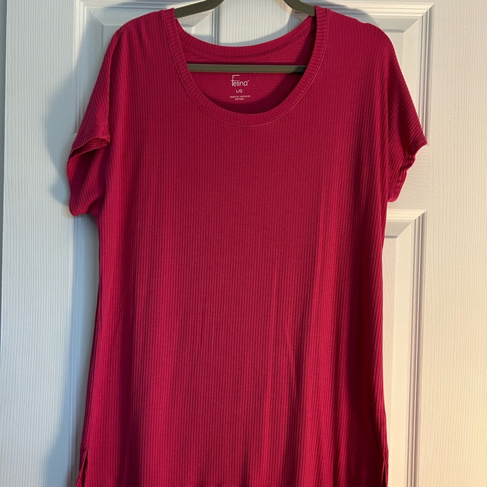 Felina Women's Vibrant Red Short Sleeve Tee